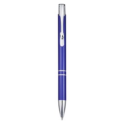 Moneta Kugelschreiber aus recyceltem Aluminium, royalblau
