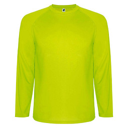 Montecarlo Langarm-Sport-Shirt für Kinder, Fluor Yellow, 12