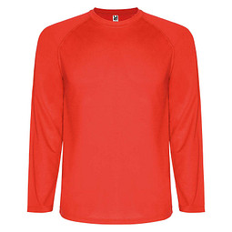 Montecarlo Langarm-Sport-Shirt für Kinder, rot, 4