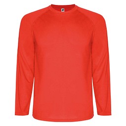 Montecarlo Langarm-Sport-Shirt für Kinder, rot, 8