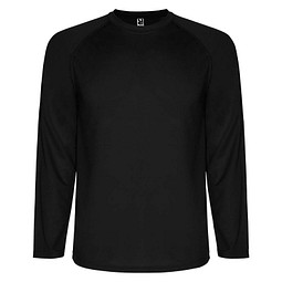 Montecarlo Langarm-Sport-Shirt für Kinder, schwarz, 12
