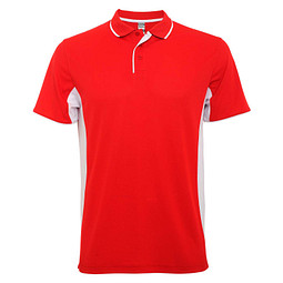 Montmelo Sport Poloshirt Unisex, rot / weiß, S