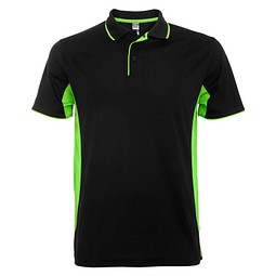 Montmelo Sport Poloshirt Unisex, schwarz / limone, 3XL