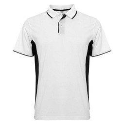 Montmelo Sport Poloshirt Unisex, weiß / schwarz, M