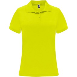 Monzha Sport Poloshirt für Damen, Fluor Yellow, L