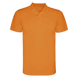 Monzha Sport Poloshirt für Herren, Fluor Orange, S