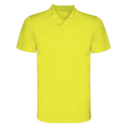 Monzha Sport Poloshirt für Herren, Fluor Yellow, L
