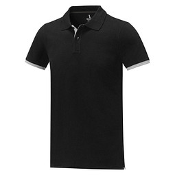 Morgan Polo für Herren, zweifarbig, schwarz, S