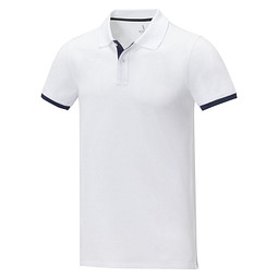Morgan Polo für Herren, zweifarbig, weiss, S