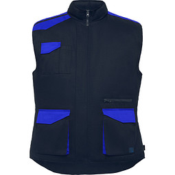Multipocket Arbeitsweste Armada in Farbkombination, M, navy/royalblau