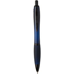 Nash Kugelschreiber aus recyceltem Kunststoff mit schwarzen Zierelementen (schwarze Mine), Navy Blue