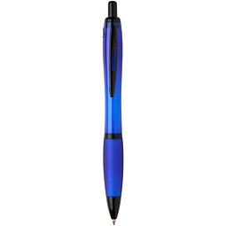Nash Kugelschreiber aus recyceltem Kunststoff mit schwarzen Zierelementen (schwarze Mine), royalblau