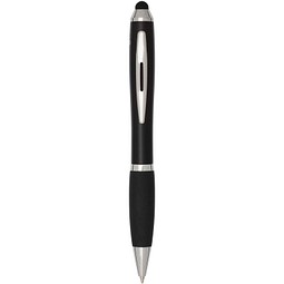 Nash RCS Stylus Kugelschreiber aus recyceltem Kunststoff mit farbigem Schaft und schwarzem Griff (schwarze Tinte), schwarz