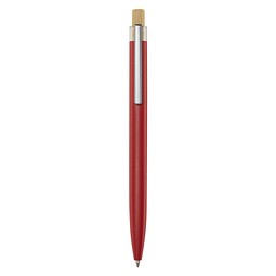 Nooshin Kugelschreiber aus recyceltem Aluminium, schwarze Mine, rot