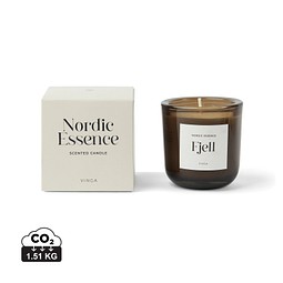 Nordic Essence Duftkerze klein, off white, dunkelbraun