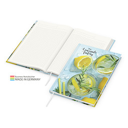 Geiger-Notes Note-Book green+blue Notizbuch A5, Cover-Star Recycling-Matt, inkl. Druck