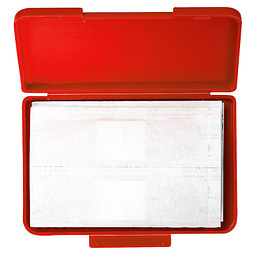 Notfall-Set Pflaster Box, standard-rot