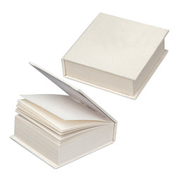 Notizblock aus recyceltem Milchkarton, beige