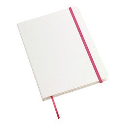 Notizbuch AUTHOR im DIN-A5-Format,pink, weiß