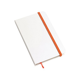 Notizbuch AUTHOR im DIN-A6-Format,orange, weiß
