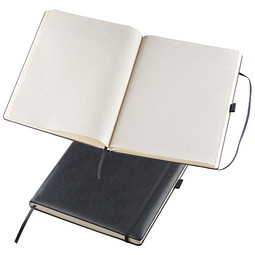 Notizbuch Retro, DIN A4, liniert, schwarz