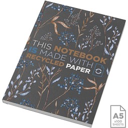 Novella Austen A5 Softcover Notizbuch aus Recyclingmaterial – 100 Blatt, kohle