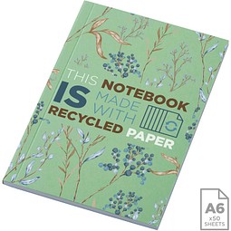 Novella Austen A6 Softcover Notizbuch aus Recyclingmaterial – 50 Blatt, grün