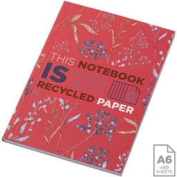 Novella Austen A6 Softcover Notizbuch aus Recyclingmaterial – 50 Blatt, rot