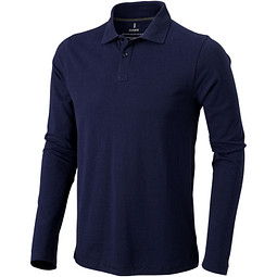 ELEVATE Herren Langarm Poloshirt Oakville, dunkelblau, XS