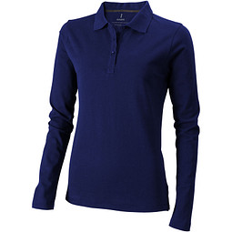 ELEVATE Damen Langarm Poloshirt Oakville, dunkelblau, XS
