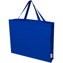 Odessa 220 g/m² Baumwoll Tragetasche aus GRS recycelter Baumwolle, groß, royalblau