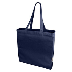 Odessa 220 g/m² recycelte Baumwoll Tragetasche 13L, navy