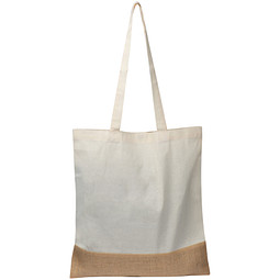 Baumwoll-Tragetasche mit Juteboden