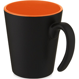 Oli 360 ml Keramikbecher mit Henkel, orange