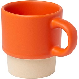 Olympia 130 ml stapelbarer Expresso Becher mit Tonboden, orange