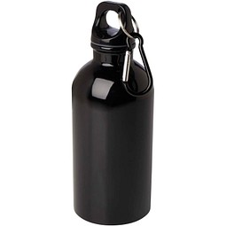 Oregon 400 ml RCS-zertifizierte, einwandige Trinkflasche aus Edelstahl mit Karabinerhaken, schwarz