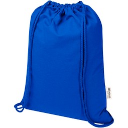 Oregon Blend 140 g/m² GRS-recycelter Turnbeutel 5 L, royalblau