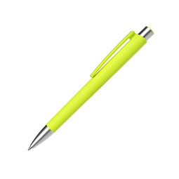 burger swiss pen® Kugelschreiber Delta-Neon, blaue Mine, neon-gelb