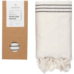 Originalhome Tuch 85 × 175 cm aus recyceltem Material, offwhite