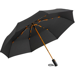 FARE® Oversize Taschenschirm Colorline, schwarz/orange