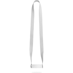 OXFORD. SET Lanyard SUBLIMATION Long II (20 mm) Duo aus recyceltem Polyester (100 % rPET) mit sublimiertem elastischem Becherhalter, 301 - Weiß