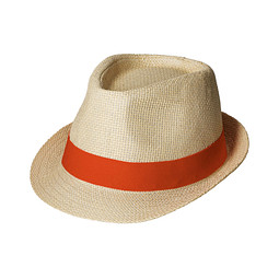 Panamahut Salvador, beige/rot