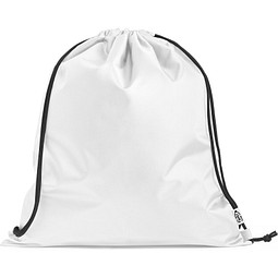 PEMBA. Turnbeutel aus 190T Polyester aus recyceltem (100% rPET), Weiß