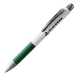 PENKO® Voll-Metall-Kugelschreiber Striscia, weiß/grün