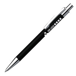 PENKO® Voll-Metall-Kugelschreiber LIPSI Soft, Schwarz
