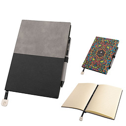 Pierre Cardin® REPORTER Set aus Notizbuch A5 und Kugelschreiber, grau/schwarz