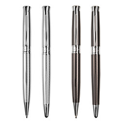 Pierre Cardin® ROI Set aus Kugelschreiber und Rollerball Pen, silber