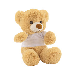 Plüsch-Bär ALEXANDER mit weißem T-Shirt (separat gepackt),braun, weiß
