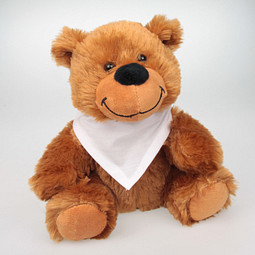 Plüschtier Teddybär Kuno mit Halstuch, weiß