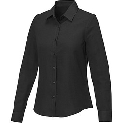 Pollux Damenbluse mit langen Ärmeln, schwarz, 4XL
